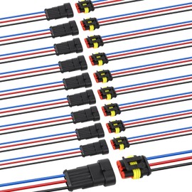 GOFIRA Auto Waterproof Electrical Connector,3 Pin 16 AWG High Load Connectors for Car, Truck, Boat, and Other Wire Connections.