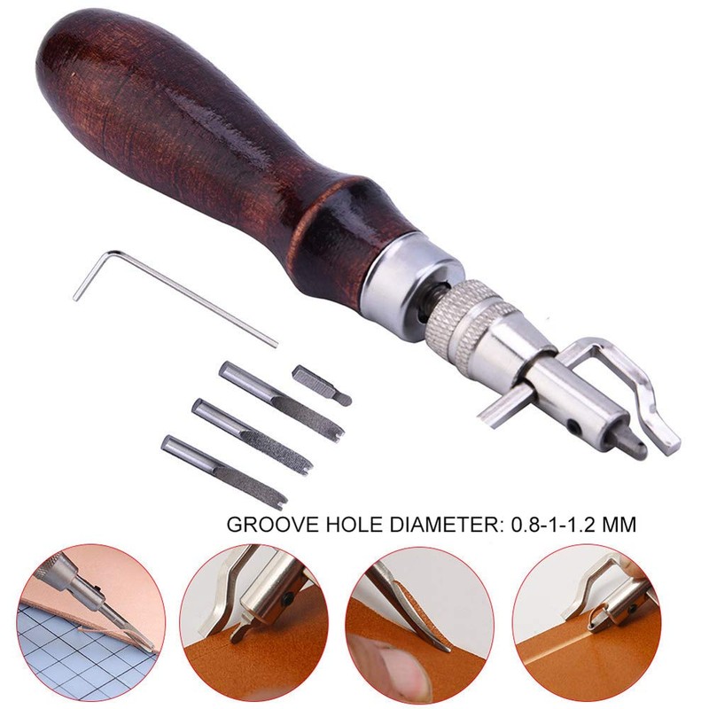 SEIWEI 7 in 1 Leather Grout Tools, Professional Folding Edge,