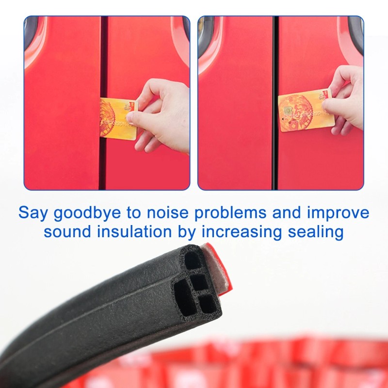 TSUINZ For Honda Car Door 5M L-Shape Soundproofing Seal Rubber