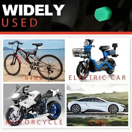 8Pcs Luminous Tire Valve Caps, Fluorescent Tire Valve Stem Caps Glow in The Dark Universal Fit Corrosion Resistant Wheel Valve Cover for Car and Bike, Air Valve Stem Caps for Car Wheel Accessories​