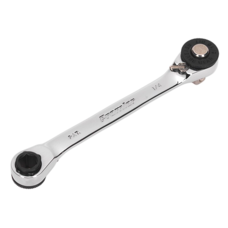 Sealey Ak6967 Ratchet Spanner 1/4In Hex X 5/16In Hex Dr