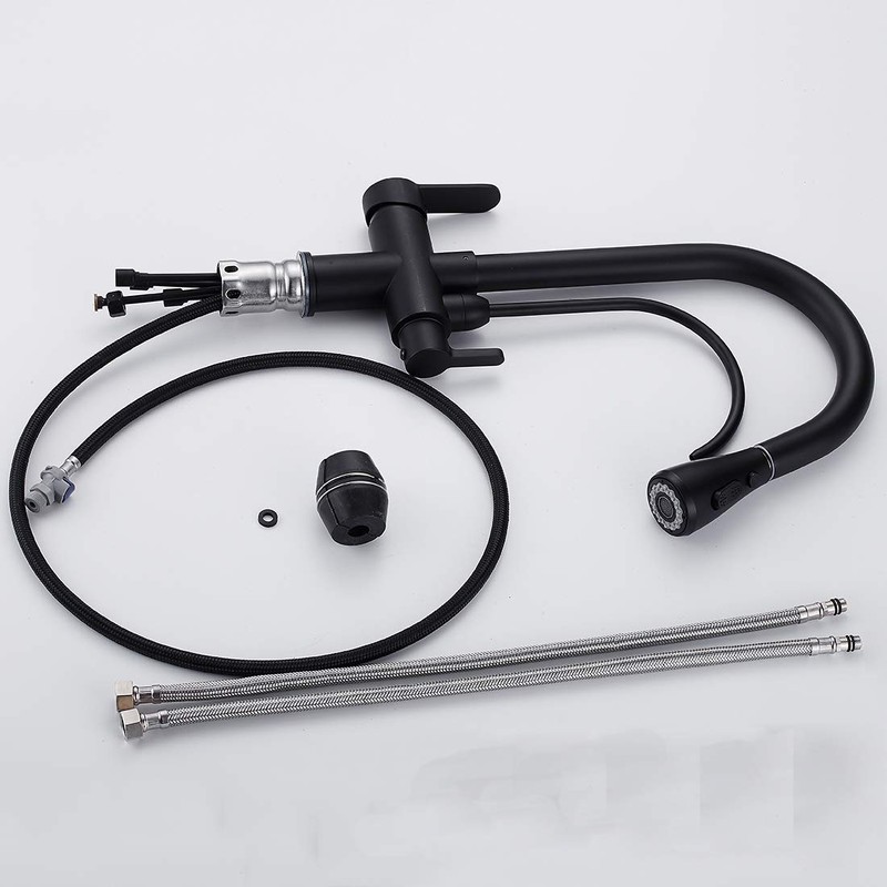 WANFAN Kitchen Sink Faucet with Pull Down Sprayer 2 Handle