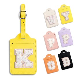 Anntry Luggage Tag, Suitcase Tag with Address Label, PU Leather Travel Suitcase Tags, Name Plate ID Label for Business Trip, Air Travel, Couples, Wedding, Travel Gift