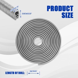 PACLVIO 16.5FT(5M) Car Door Edge Guards, Car Door Protector, Car Door Entry Guard Protective Strip, Car Exterior Accessories U Shape Edge Trim Rubber Seal Protector Universal for Cars (Grey, 16.5Ft)