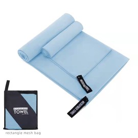 Microfibre Towel, TOPIND Quick Dry Sports Towel Fabric Ultra Absorbent Lightweight Antibacterial Sports Towel for Beach,Travel,Camping,Yogo,Swim,Hair,Pets,Car,Pilates,Men and Women