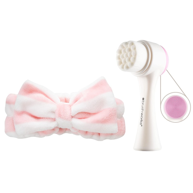 Brushworks Luxury facial cleansing brush and headband.