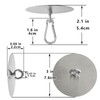 Raconvolo Adhesive Ceiling Hooks 4 Pack Stainless Steel Sticky Pad