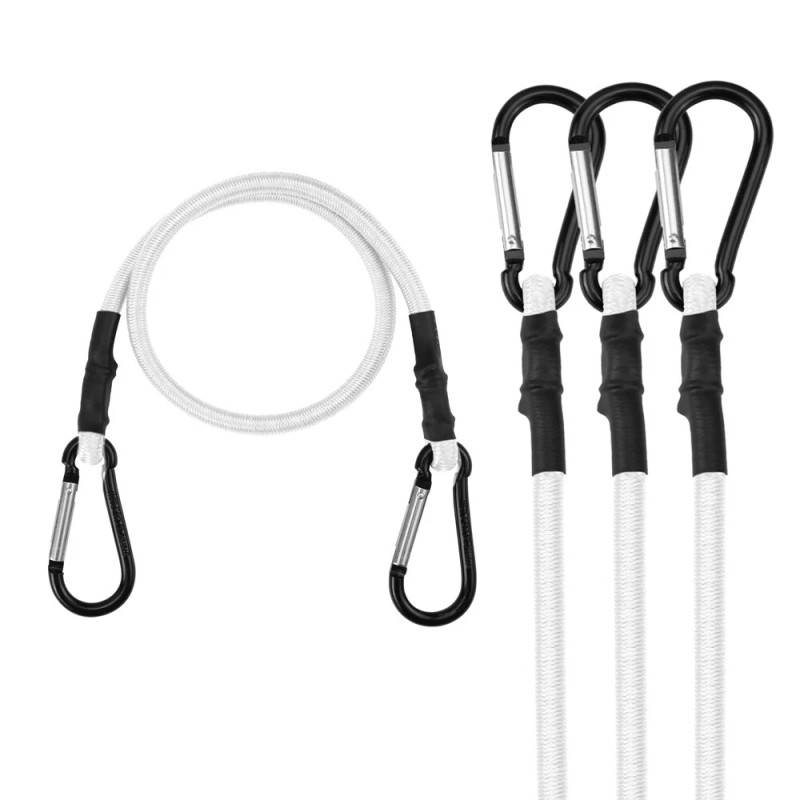 WORKPRO 4PCS 24" White Heavy Duty Bungee Cord Rubber Straps