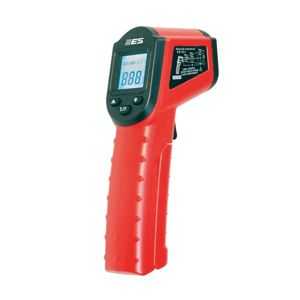 Electronic Specialties EST-45 Red 6.5" x 3.5" x 1.5" Non-Contact Infrared Thermometer with Laser Pointer