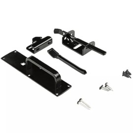 National Hardware V1394 N09-050 Black Ornamental Modern Gate Thumb Latch
