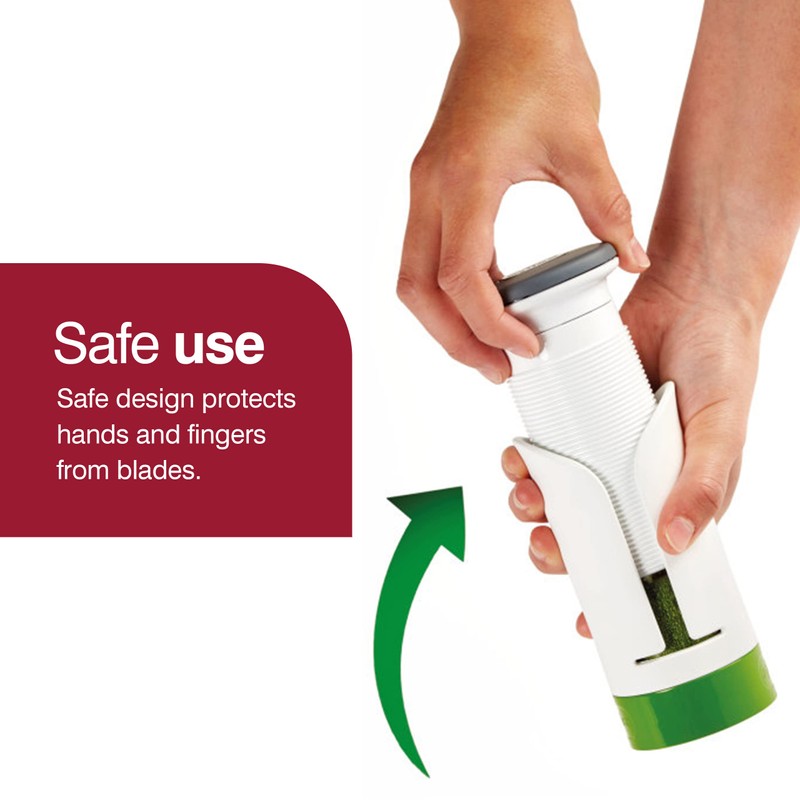 Zyliss Hand Held Vegetable Spiraliser, Plastic - White/Green