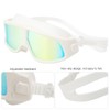 Adult Large Frame Waterproof Antifog Swimming Goggles Electroplate Plain Glass