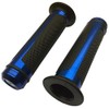 MotorToGo 7/8" CNC Aluminum Blue Handlebar Gel Grips with End