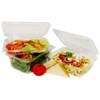 VEPATIM 50 Rectangular Cups Clear with Lid 250 ml (PET)