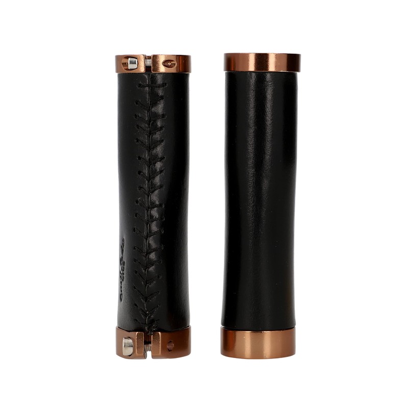 Gusti Phil A. Leather Handlebar Grip, Bicycle Grip, Black Leather