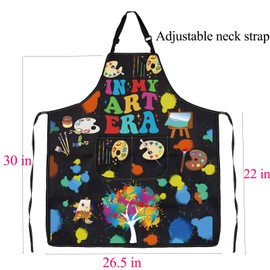 BNQL Artist Apron with Pockets, Artist Gifts, Art Lovers, Gifts for Art Teacher, Gifts in My Art Era, Art Painting Apron, In My Art Era Apron
