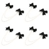 4Pcs Bow Hairpins Metal Snaps Barrettes Hair Clips Accessories with