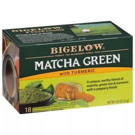 Bigelow Matcha Green Tea with Turmeric 108 Tea Bags Pack of 6 Gluten Free