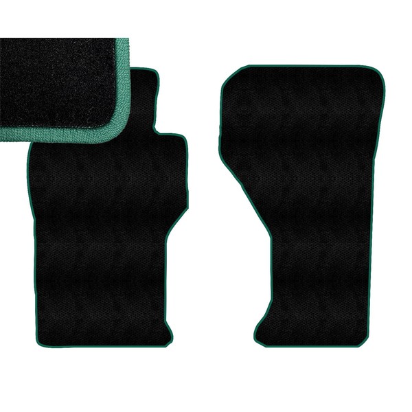 Green Edge Custom Fit Front Carpet Floor Mats, Black, Compatible