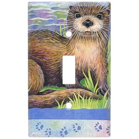 Art Plates - River Otter Switch Plate - Single Toggle
