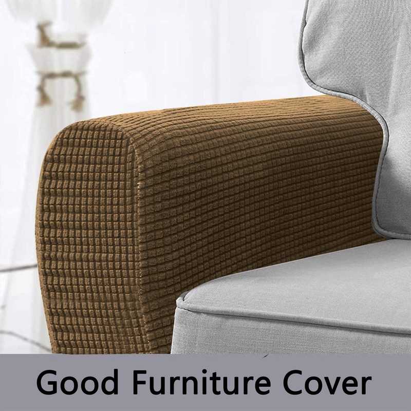 Kaket 2 PCS Sofa Armrest Covers, Chair Arm Protectors Stretch,