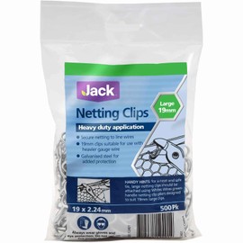 Jack Netting Clips, 19 x 2.24 mm Size (Pack of 500)