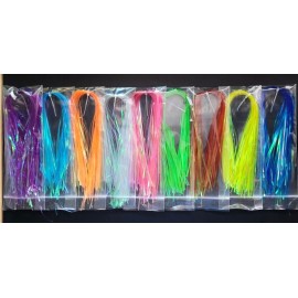 Big Hit Fly Co PEARL MAGNUM FLASHABOU - 2mm - 14 inch - Fly Tying Materials - Flash - 9 COLORS - Hot Pink