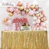 PartyDelight 6ft Gold Sequin Table Skirt for Round/Rectangle/Square Table for