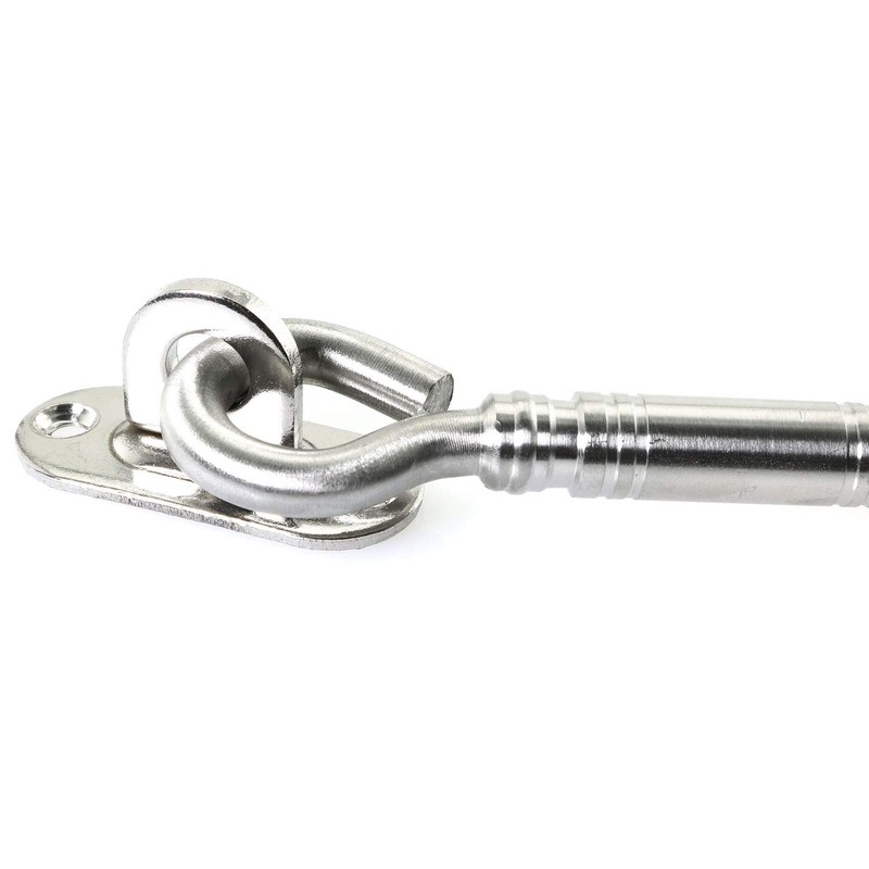 RLECS 4 Inch Cabin Lock Hook Eye Door Latch Stainless