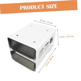 Operitacx Box Double Storage Box Desk Drawer Drawer Compartment Under the Desk Children Pencil Hide Picture Double Layer Office Organiser