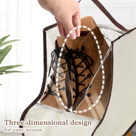 AOZUO 2 Set Boot Storage Bag, Portable Boots Protector Bag Dust Proof Travel Shoe Bags with Handle Boots Organizer for Packing Travel and Daily Use (Short)