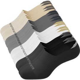 easetoe No Show Socks Womens, Premium Cotton Low Cut Non Slip Invisible Liner Socks 4/8 Pairs