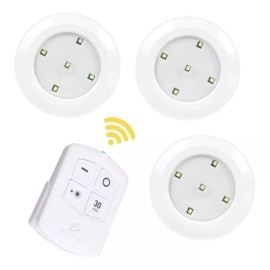 Ele-Gate Kit De Tres Lámparas Led + Control Remoto Auto Adheribles