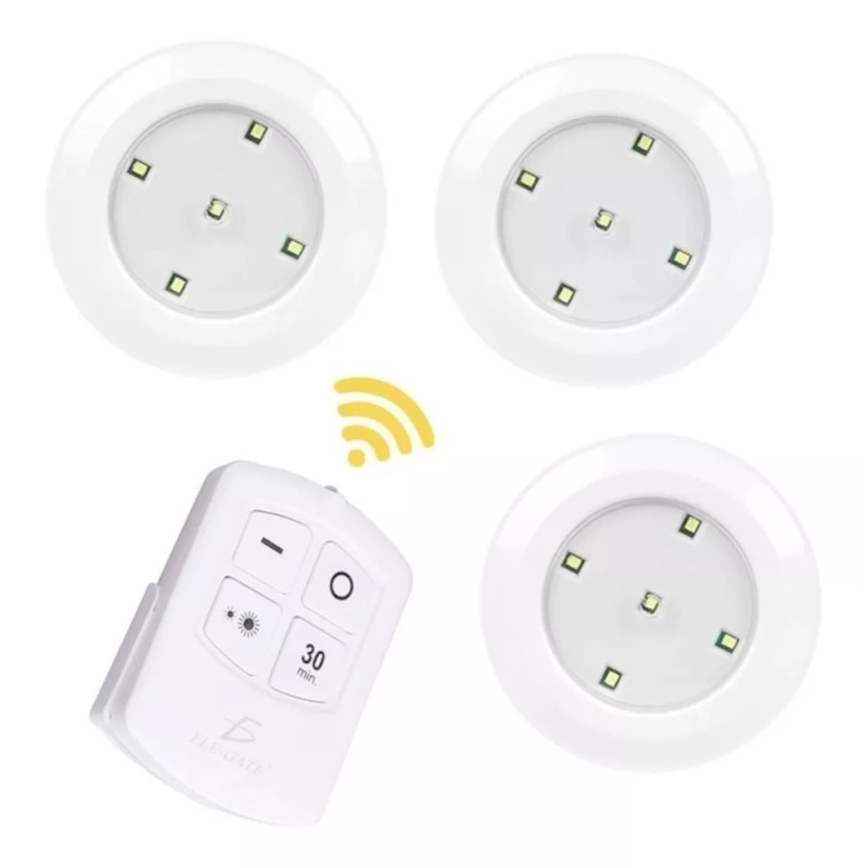 Ele-Gate Kit De Tres Lámparas Led + Control Remoto Auto