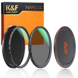 K&F Concept Filter Set, Nano X-Series Polarising Filter (CPL Filter), MCUV Filter, 2 Lens Caps & Storage Bag, 28 Layers Anti-Reflective Nano Coating, HD, Waterproof, Scratch-Resistant, 67 mm