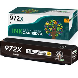 Kingjet 972X Black Ink Compatible for 972X Ink Cartridges Replacement for HP 972X 972 972A Black Ink Work with PageWide Pro 477dw 577dw 577z 552dw 452dn 452dw 477dn Printer, 1 Pack