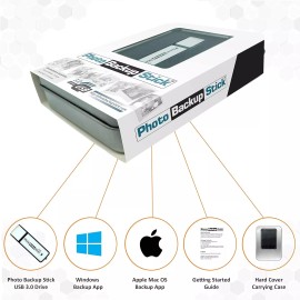 Photo Backup Stick for Computers - Picture and Video Back Up USB 3.0 Tool -128GB