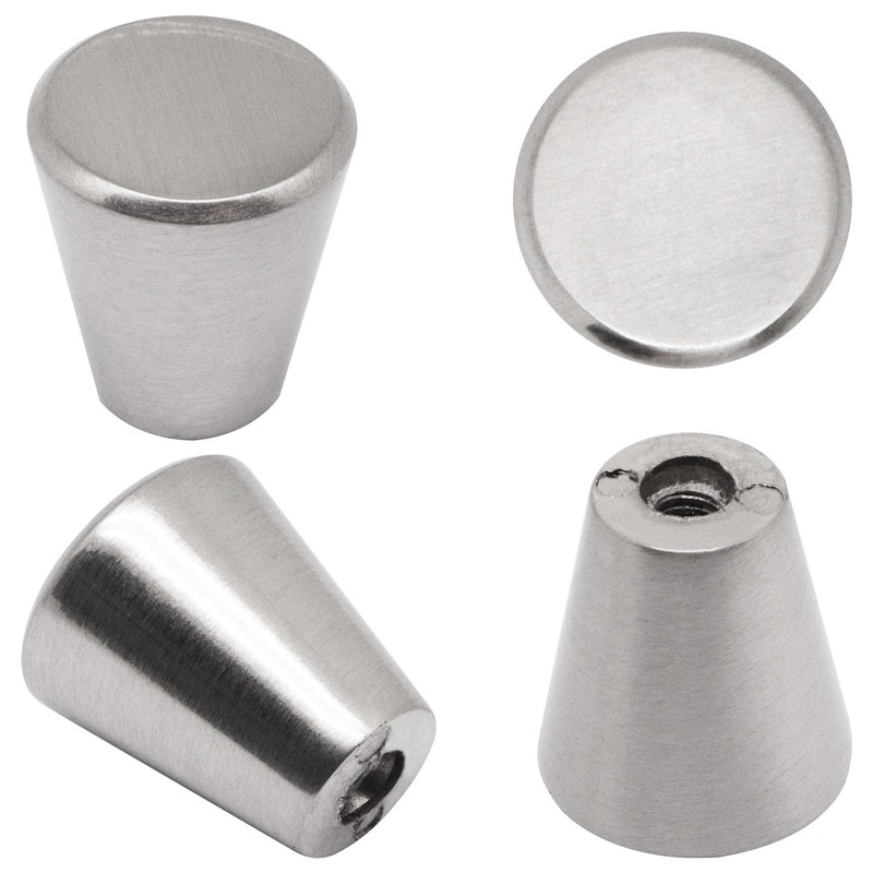 YuGtcen Brushed Nickel Cabinet Knobs, 3/4 inch Drawer Knobs Cone