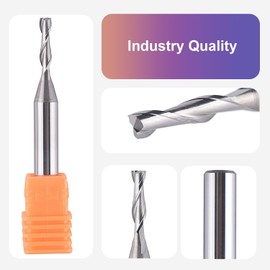 SpeTool 1/4 Inch Shank Up Cut Spiral Router Bit, 1/8 Inch Cutting Diameter, 1/2 Inch Cutting Length, HRC55 Solid Carbide End Mill for Wood Carving