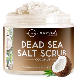 Body Scrub Salt Body Scrub Peeling Face Exfoliating Body Against Cellulite Coconut with Vanilla Moisturising Ingrown Hair Grains Dead Sea Salt Dead Skin removal Women Men 500g