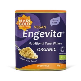 Marigold Health Foods Engevita Organic Nutritional Yeast Flakes - Gluten Free - Vegan 100g (Pack of 3)