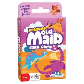 Outset Media Dragons Old Maid Card Game - The Classic Game of Old Maid with Dragons Featured on 37 Over-Sized Cards for 2 to 4 Players Ages 4 and up