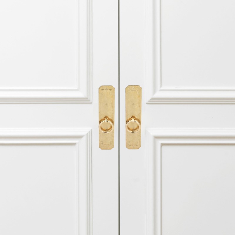 Cabinet Door Handle Chinese Furniture Antique Pattern Pure Copper Cabinet
