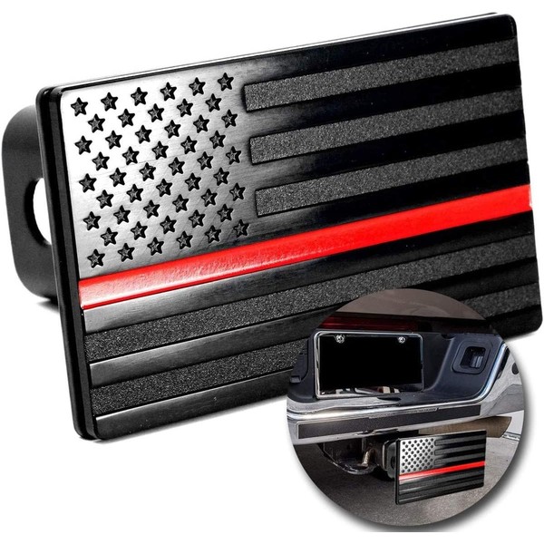 ZONETECH American Flag Hitch Cover – Metal US Trailer Hitch