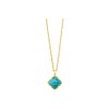 Kendra Scott Mallory Pendant Necklace Gold Variegated Turquoise One Size