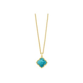 Kendra Scott Mallory Pendant Necklace Gold Variegated Turquoise One Size