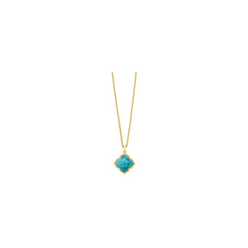 Kendra Scott Mallory Pendant Necklace Gold Variegated Turquoise One Size
