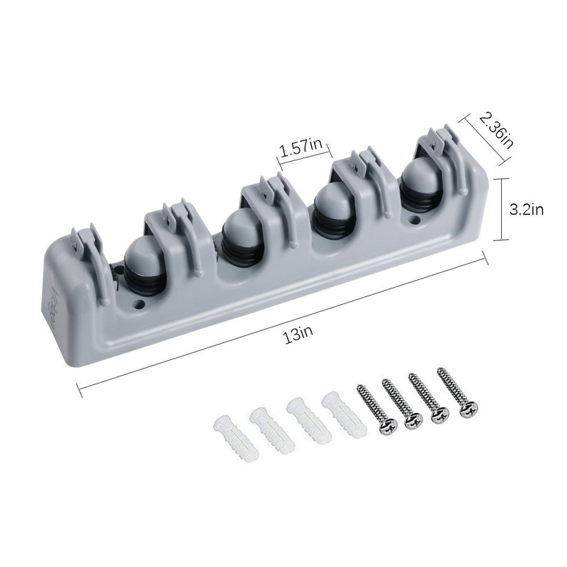 Vicloon Broom Mop Holder Tidy Organizer, Wall Mounted Organizer with