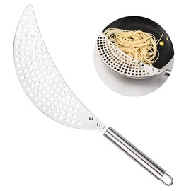 DOERDO Pasta Strainer with Handle, Handheld Stainless Steel Pasta Strainer for Different Pot Pan Kitchen Tools