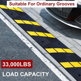 OrangeStar 36" Driveway Curb Ramp, Heavy Duty Rubber Bridge Curbside Threshold Ramp for Car, Truck, Scooter, Wheelchair Mobility(1 Pack)